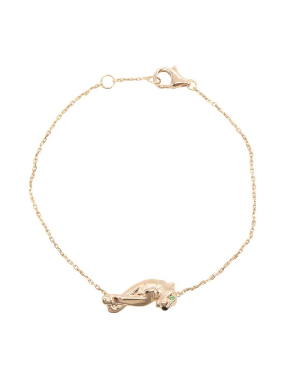 Cartier Bracelet Panthere Tsavorite Onyx 15.5 18k Pink Gold